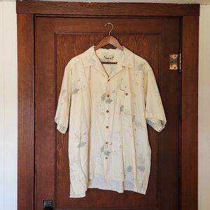 Paradise Coves Silk Blend Button Down